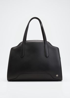 Sesia Zip Smooth Leather Tote Bag