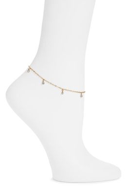 Set & Stones Ava Cubic Zirconia Anklet in Gold