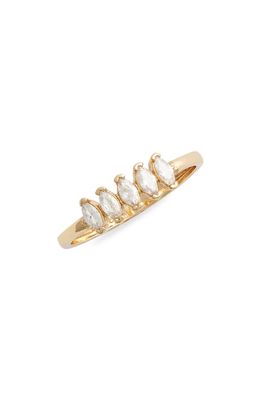 Set & Stones Copper Marquise Cut Diamond Ring in Gold