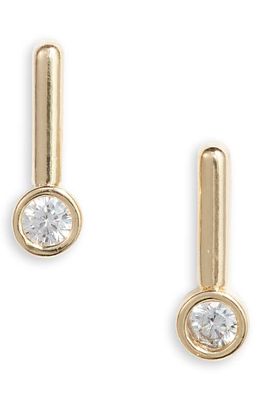 Set & Stones Edith Cubic Zirconia Drop Earrings in Gold