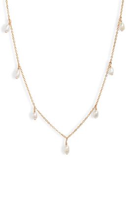 Set & Stones Meri Freshwater Pearl Chain Necklace in Gold