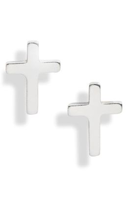 Set & Stones Ramona Cross Stud Earrings in Silver