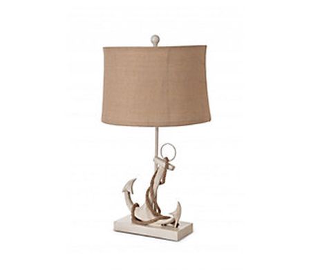 Set of 2 Tan and White Anchor Table Lamps