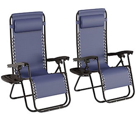 Set of 2 Zero Gravity Lounge Chairs by Lavish H ome