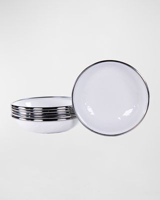 Set of 6 Solid White Tasting Dishes