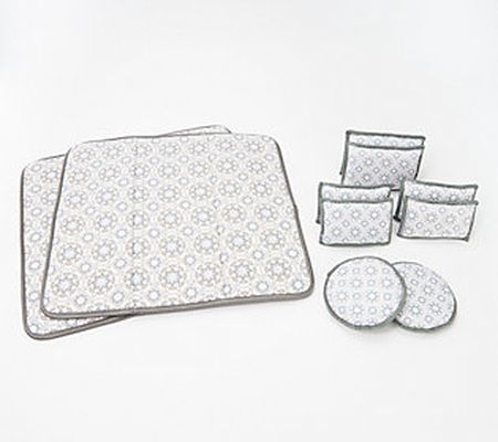 Set of 8 Microfiber Sponge Set w/ 2 Drying Matsby Campanelli