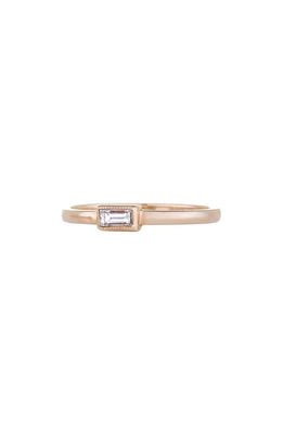 Sethi Couture Baguette Diamond Ring in Yellow Gold