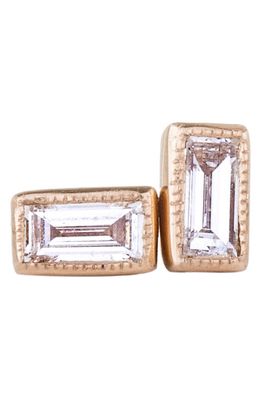 Sethi Couture Baguette Diamond Stud Earrings in D0.24 18Kyg