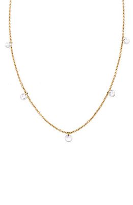 Sethi Couture Cien Diamond Station Necklace in Rose Gold