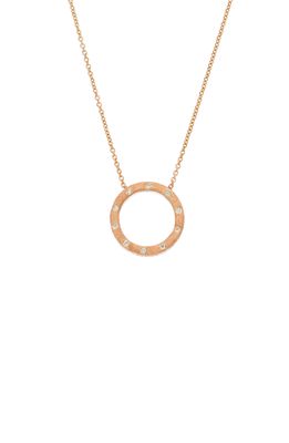 Sethi Couture Dunes Diamond Circle Pendant Necklace in 18K Rg