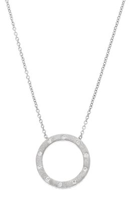 Sethi Couture Dunes Diamond Circle Pendant Necklace in 18K Wg