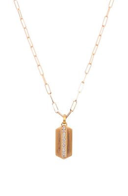Sethi Couture Large Maya Diamond Pendant Necklace in Rose Gold