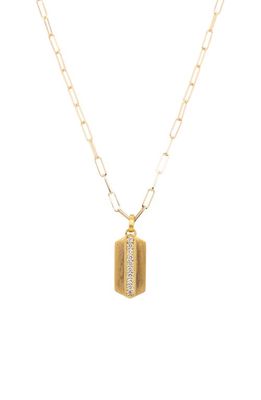 Sethi Couture Large Maya Diamond Pendant Necklace in Yellow Gold