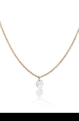 Sethi Couture Rose-Cut Diamond Pendant Necklace in Rose Gold/Diamond