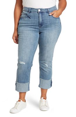 Seven7 Slim Straight Leg Cuffed Jeans in Reeves