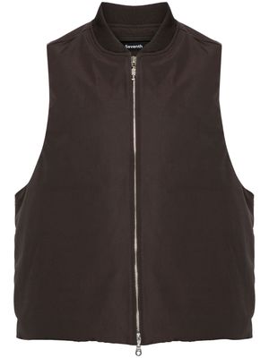 Seventh Body Shield zip-up vest - Brown