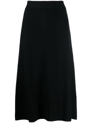 Seventy A-line wool midi skirt - Black