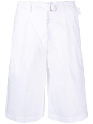 Seventy belted cotton Bermuda shorts - White