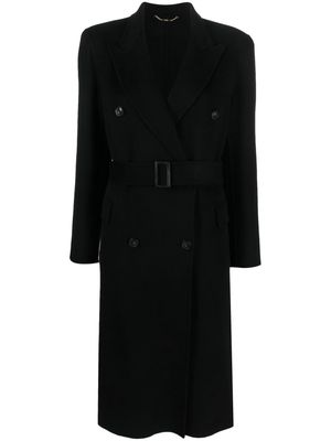 Seventy belted double-breasted coat - Black