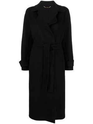 Seventy belted-waist coat - Black