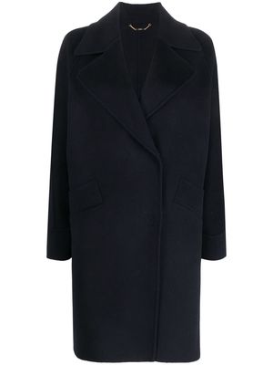 Seventy double-breasted wool-blend coat - Blue