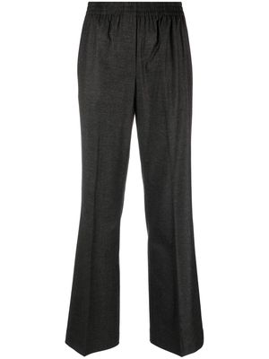 Seventy elasticated-waistband straight-leg trousers - Grey