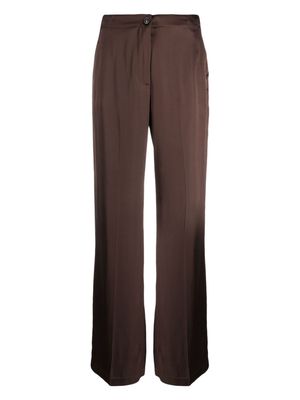 Seventy high-waist wide-leg trousers - Brown