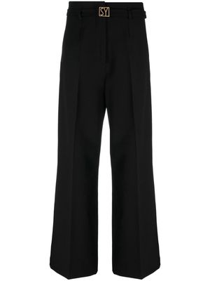 Seventy high-waisted wide-leg trousers - Black