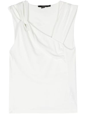 Seventy knot-detail ribbed top - White