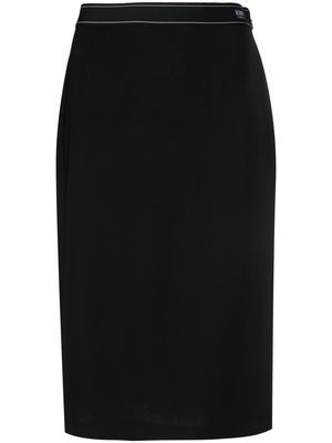 Seventy logo-print waistband skirt - Black