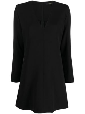Seventy Loguette V-neck minidress - Black