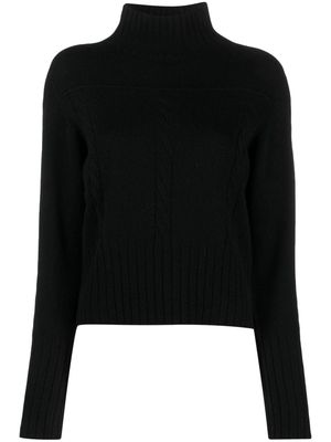 Seventy mock-neck wool-blend jumper - Black