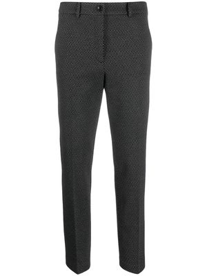 Seventy monogram-pattern tapered-leg trousers - Grey