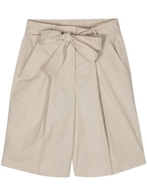 Seventy pleat-detail shorts - Neutrals