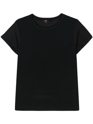 Seventy round-neck panelled T-shirt - Black