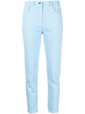 Seventy straight-leg cropped trousers - Blue