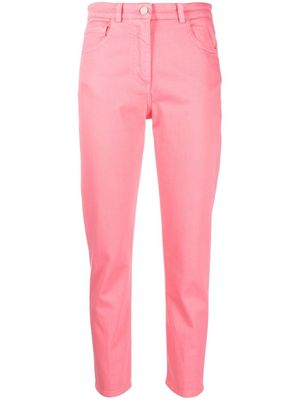Seventy straight-leg cropped trousers - Pink