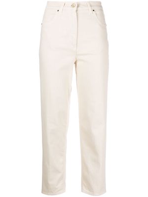 Seventy three-pocket cotton straight trousers - Neutrals