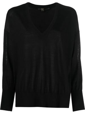 Seventy v-neck virgin wool jumper - Black