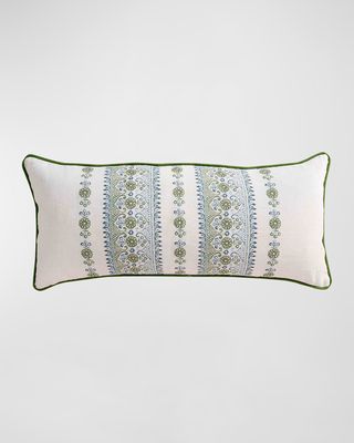 Seville Green Pillow, 11" x 27"