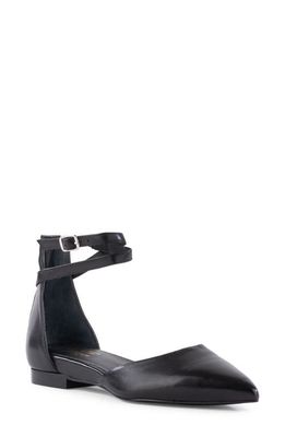 Seychelles Ankle Strap d'Orsay Pointed Toe Flat in Black