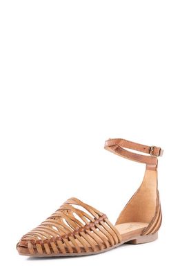 Seychelles Trinket Ankle Strap Flat in Cognac