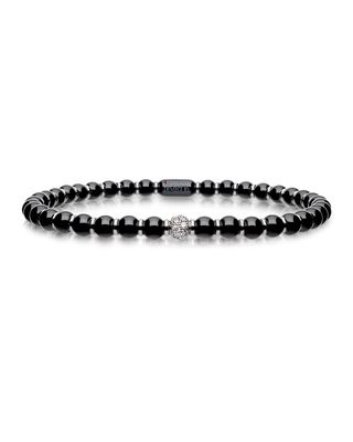 Sfera Ceramic & 18K White Gold Beaded Stretch Bracelet