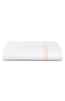 SFERRA Grande Hotel Cotton Flat Sheet in White/Banana