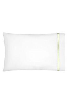 SFERRA Grande Hotel Pillowcase in White/Fern