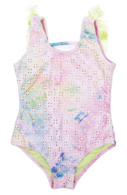 Shade Critters Kids' Eyelet Fringe One-Piece Swimsuit in Multi