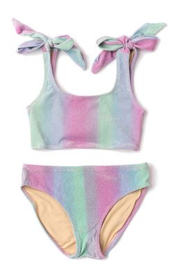 Shade Critters Kids' Ombré Shimmer Two-Piece Swimsuit in Purple Multi