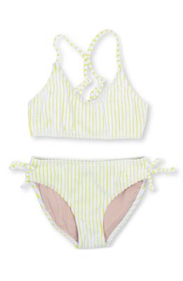 Shade Critters Kids' Stripe Terry Cloth Two-Piece Swimsuit in Yellow