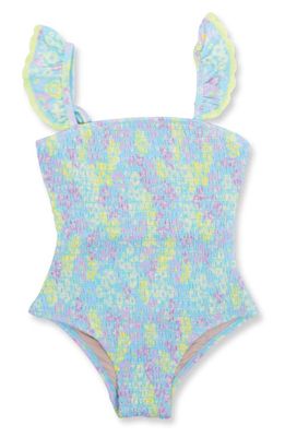 Shade Critters Ruffle Smocked One-Piece Swimsuit in Multi