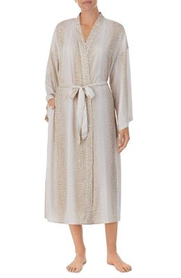 Shady Lady Print Long Robe in Tanprint